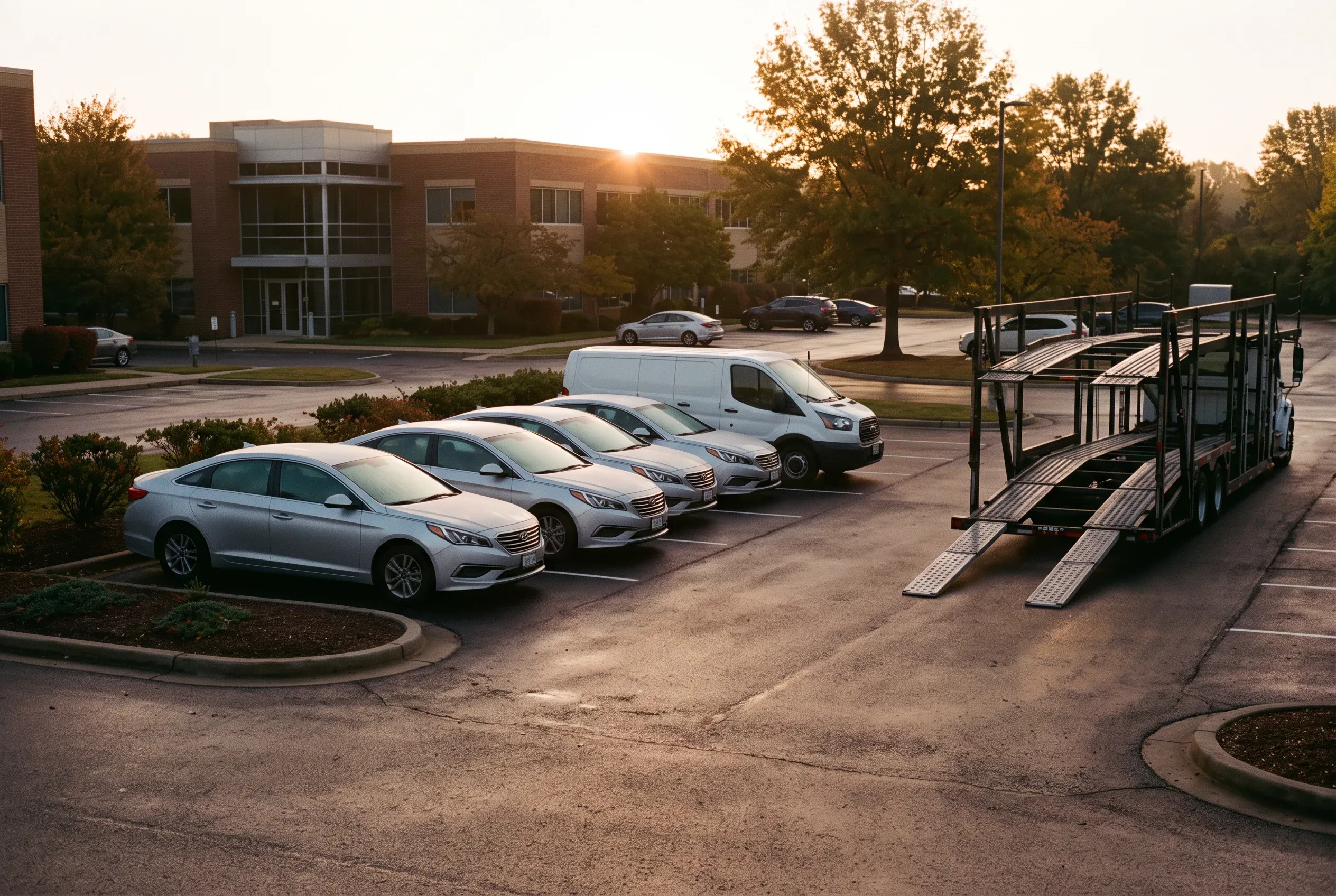 Fleet and Commercial Vehicle Transportation — Flexible transport for individual company vehicles and larger fleet moves nationwide.