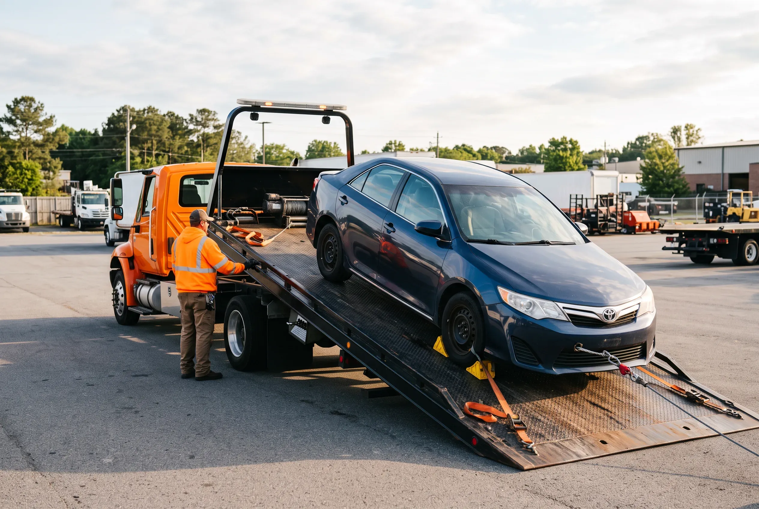 Inoperable Vehicle Transportation — Specialized equipment and coordination for vehicles that do not start, run, or drive.